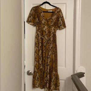 GILI snake skin maxi dress